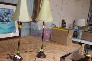 lot 50 image: 2 Mid Century Modern MCM Lamps