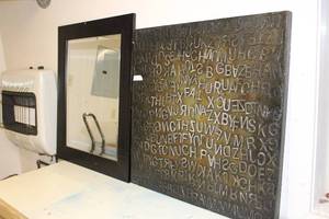 lot 80 image: Mirror and letter art
