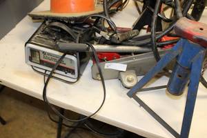lot 85 image: Auto Supply Items, Jacks, Charger Cone, Charging Cables, ramps