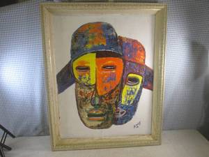 lot 2 image: (FDS) Framed Arcrylic Canvas Painti...