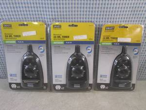 lot 49 image: (CS) 3 Mechanical 24-Hour Timers wi...