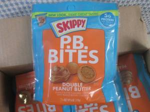 lot 216 image: (B-1) 8 Bags of Skippy PB Bites Dou...