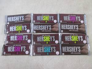 lot 231 image: (B-1) 12 Hersheys Milk Chocolate C...