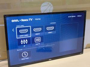 lot 15 image: onn 32 Class HD (720P) LED Roku Smart Television (100012589) Line on Screen
