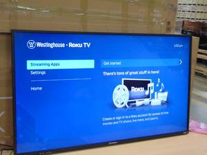 lot 50 image: Westinghouse 4K Ultra HD Smart Roku TV with HDR wr55ut4212