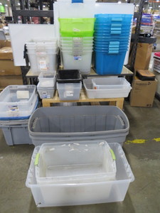 lot 42 image: Large Mixed Lot of Storage Tubs
