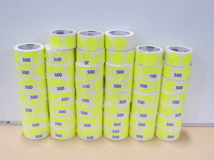 lot 47 image: Large Lot of Yellow Round Stickers
