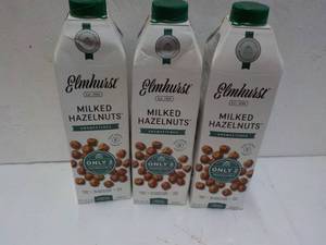lot 7 image: 3 Elmhurst Milked Hazelnuts 32 oz P...