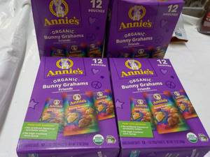 lot 26 image: 4 boxes Annies Organic Bunny Graha...