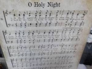 lot 54 image: 5 O Holy Night Metal Signs 12 x 16...