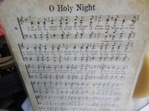 lot 55 image: 5 O Holy Night Metal Signs 12 x 16...