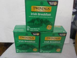 lot 74 image: 3 Twinings Irish Breakfast Pure Bla...