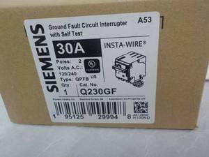 lot 101 image: Siemens Ground Fault Circuit Interr...
