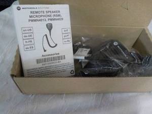 lot 121 image: Remote Speaker Motorola Microphone...