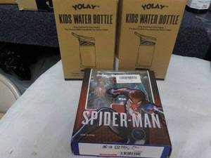 lot 133 image: 2 Yolay Kids Water Bottles and Spid...