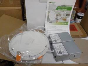 lot 150 image: Case of 8 Slim LED Recessed Lights...