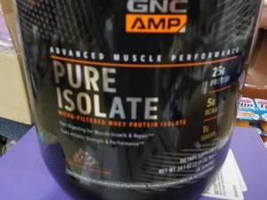 lot 206 image: 34 oz GNC Pure Isolate Protein Diet...