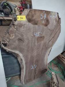 lot 30 image: Black Walnut Slab