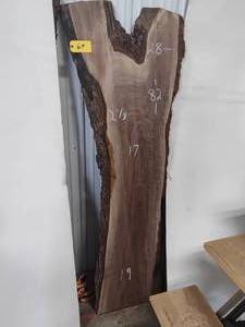 lot 64 image: Curly Black Walnut Slab