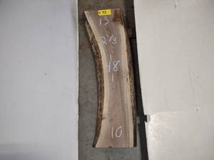 lot 93 image: Black Walnut Slab