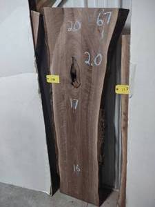lot 116 image: Black Walnut Slab