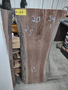 lot 123 image: Black Walnut Slab