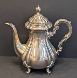lot 2 image: Elegant Scandinavian 830 Sterling Silver Teapot