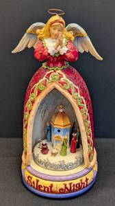 lot 52 image: Jim Shore Silent Night Musical Angel Figurine