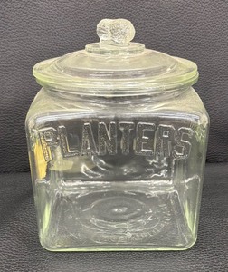 lot 76 image: Vintage Planters Glass Jar with Lid