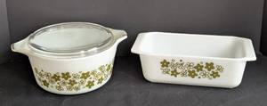 lot 71 image: Pair of Pyrex Spring Blossom Casserole Dishes