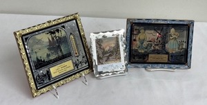 lot 107 image: Set of 3 Vintage Advertising Picture Frames with Weather Indicators