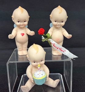 lot 127 image: Collection of 3 Kewpie Figurines by Charisma with Cupid Details