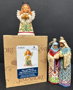 lot 129S image: Jim Shore Heartwood Creek Christmas Ornament and Angel Figurine