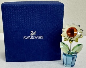 lot 140 image: Swarovski Crystal Happy Flower Sunflower Figurine with Box