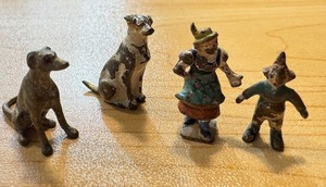 lot 25B image: Set of 4 Antique Austrian Cold Painted Bronze Miniatures