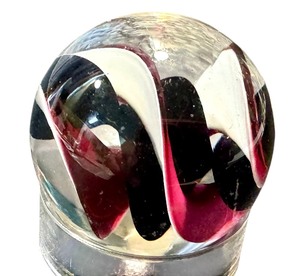 lot 26H image: Hand Blown One Inch Artistic Glass Marble