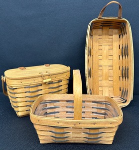lot 148 image: A Fun Collection of Longaberger Heartland Collection Baskets - Lot of Three