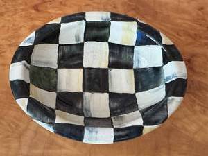 lot 19X image: Mackenzie Childs Courtly Check Soap Dish