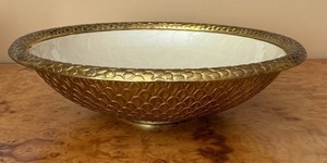 lot 25X image: Judith Knight Florentine 15 Round Gold Snow Bowl