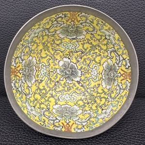 lot 102X image: Beautiful Japanese Porcelain-Ware and Pewter Bowl - Decorated in Hong Kong