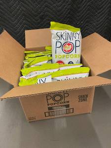 lot 15 image: Box of 12 SkinnyPop Original Popcorn Bags