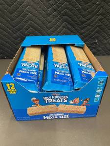 lot 196 image: 12-Pack Kelloggs Rice Krispies Treats Original Mega Size