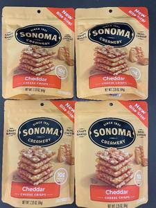 lot 254 image: Set of 4 Sonoma Creamery Cheddar Cheese Crisps Packets