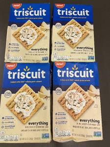 lot 362 image: 4 Boxes of Triscuit Everything Whole Grain Wheat Crackers
