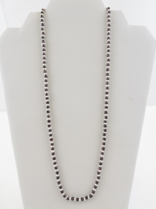 lot 27 image: Garnet & Pearl Bead Necklace. New Old Stock