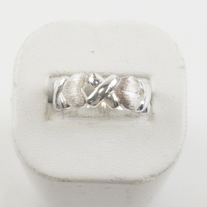 lot 48 image: Xoxo Heart Sterling Silver Band. Size 8 - 8.25.