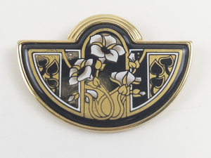 lot 72 image: Michaela Frey Team  Enameled Floral gold plated Pendant (No Chain).