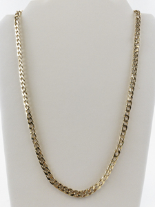 lot 108 image: Twisted Gold Plated curb Link Chain Necklace.