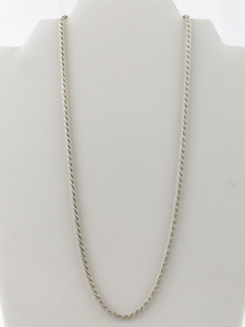 lot 116 image: Sunstone  20 Sterling Silver Rope Chain Necklace.