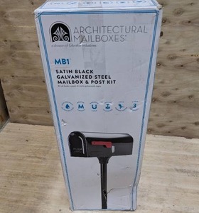 Architectural Mailboxes: Black MB1 Mailbox and Post